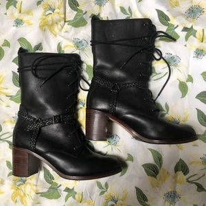 Samantha Pleet x Wolverine black mid calf boots